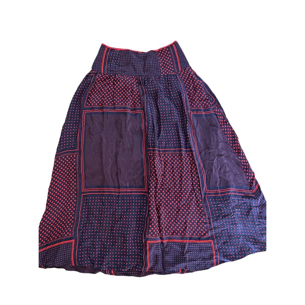 Maeve by Anthropologie Colette Skirt Black & Red Polka Dot Patchwork Size 6 - Picture 8 of 13
